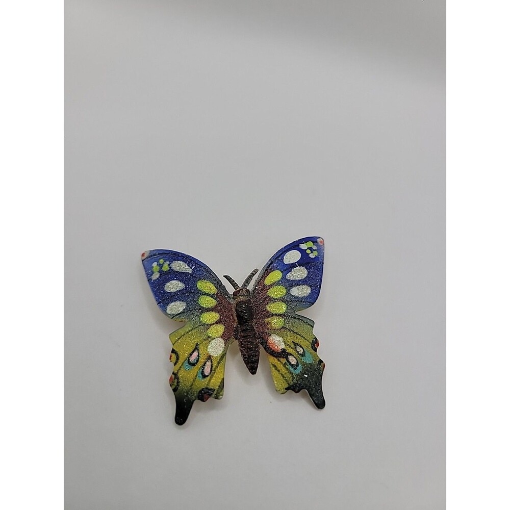 Vintage Butterfly Brooch Acrylic Colorful Pin Marked Korea Jewelry - Picture 1 of 12